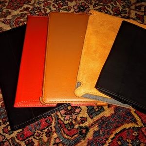 Assorted leather iPad covers, COACH, Speck, Etc.